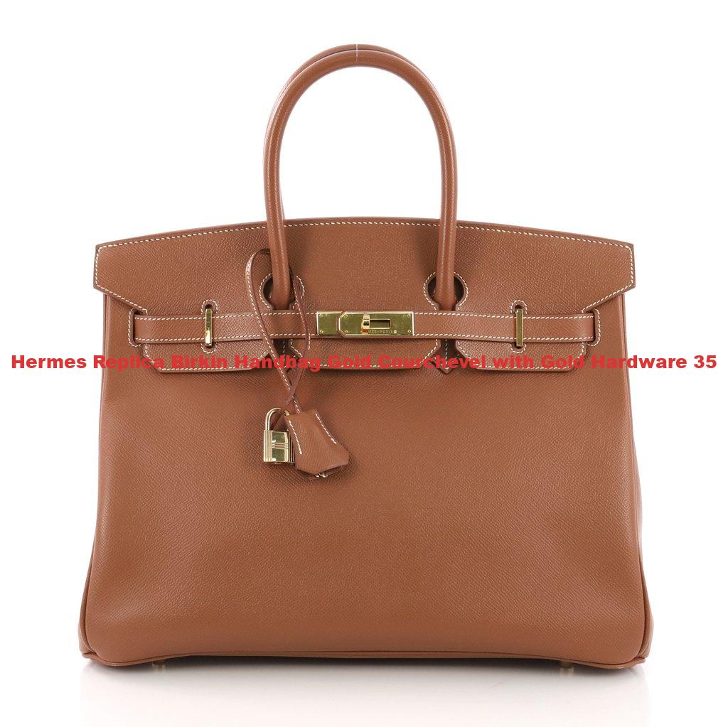 Hermes Replica Birkin Handbag Gold Courchevel with Gold Hardware 35 – Best High Quality Replica ...