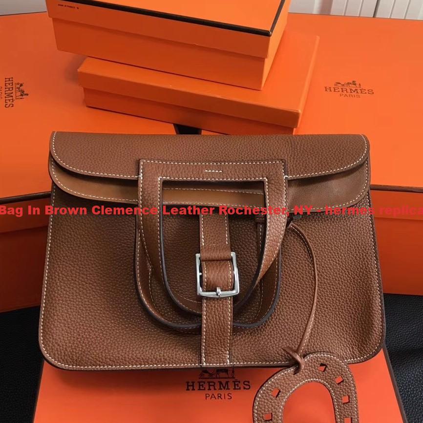 UK Hermes Halzan Bag In Brown Clemence Leather Rochester, NY – hermes replica bags prices 2019 ...